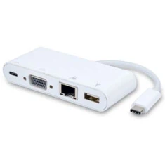 USB 3.1 hom C Mus VGA + Gigabit Ethernet + USB3.0 + hom-C Converter Adapter MSLFORCE