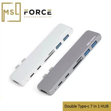 MSLFORCE Kev Khw Online | USB Hub Hom C Rau HDMI 4k USB3.0 Haum Rau Laptop MacBook Samsung S8 Huawei P20 Pro Usb C Hub Adapter