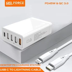 USB C 45W PD QC3.0 Chaw Tos Them