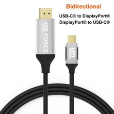 Bi-directional DisplayPort Rau USB-C Cable 4k
