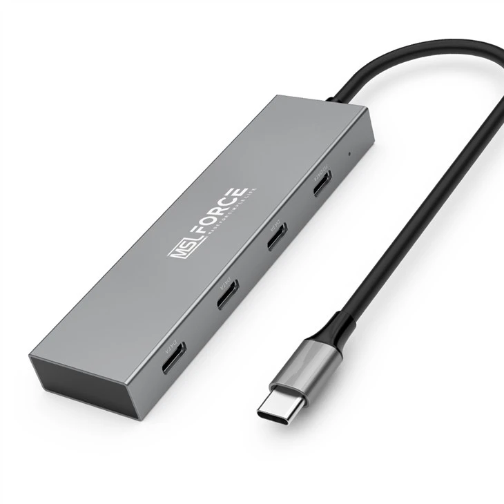 USB3.2 GEN2 4Ports 10Gbps USB HUB Nrog TYPE-C PD 100W Passthrough Power