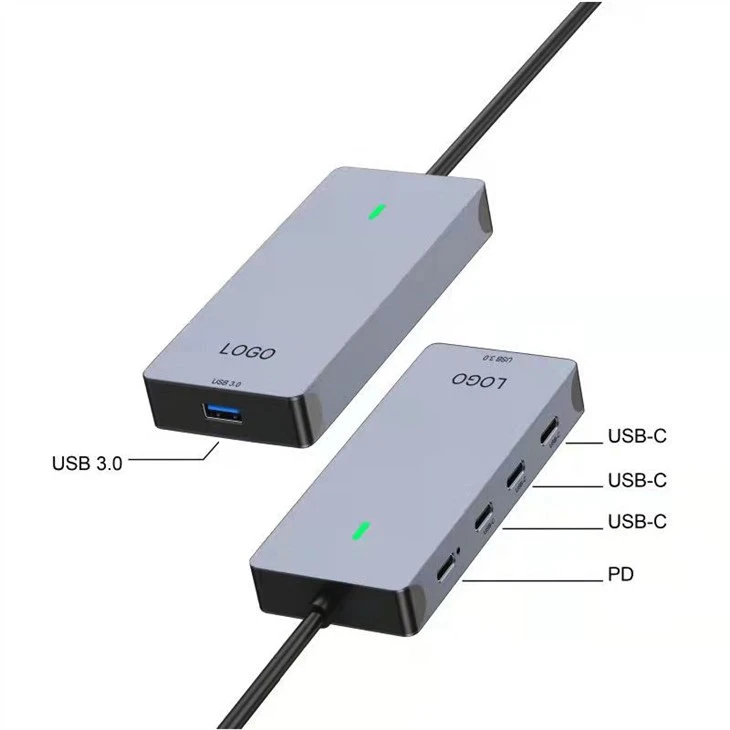 USB4 Thunderbolt4 Hoover Ridge 5 hauv 1 HUB 60W Charging